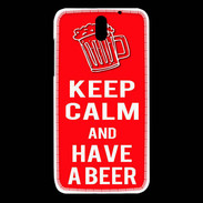 Coque HTC Desire 610 Keep Calm Have a beer Rouge