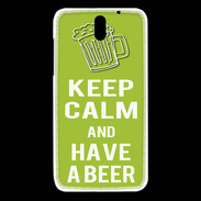 Coque HTC Desire 610 Keep Calm Have a beer Vert pomme