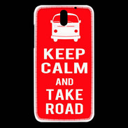 Coque HTC Desire 610 Keep Calm Take Road Rouge