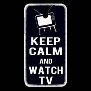 Coque HTC Desire 610 Keep Calm Watch TV Noir