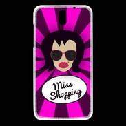 Coque HTC Desire 610 Miss Shopping Brune