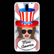 Coque HTC Desire 610 Miss USA Chatain
