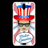 Coque HTC Desire 610 Mister América Brun