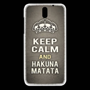 Coque HTC Desire 610 Keep Calm and Hakuna Matata Gris