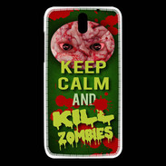 Coque HTC Desire 610 Keep Calm and Kill Zombies Vert