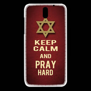 Coque HTC Desire 610 Keep Calm and Pray jewish Rouge