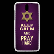 Coque HTC Desire 610 Keep Calm and Pray jewish Violet