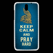 Coque HTC Desire 610 Keep Calm and Pray Muslim Bleu