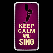 Coque HTC Desire 610 Keep Calm and Sing Rose