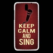 Coque HTC Desire 610 Keep Calm and Sing Rouge