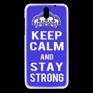 Coque HTC Desire 610 Keep Calm and Stay strong Bleu