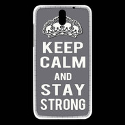 Coque HTC Desire 610 Keep Calm and Stay strong Gris