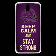 Coque HTC Desire 610 Keep Calm and Stay strong Violet