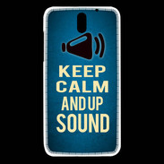 Coque HTC Desire 610 Keep Calm and Up Sound Bleu