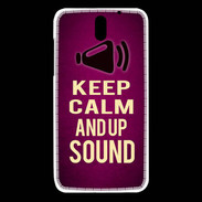 Coque HTC Desire 610 Keep Calm and Up Sound Rose