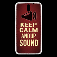 Coque HTC Desire 610 Keep Calm and Up Sound Rouge