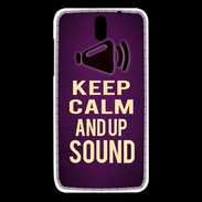 Coque HTC Desire 610 Keep Calm and Up Sound Violet