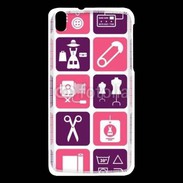 Coque HTC Desire 816 Fond symboles couturière