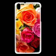 Coque HTC Desire 816 Bouquet de roses multicouleurs