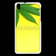Coque HTC Desire 816 Feuille de cannabis sur fond jaune 2