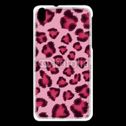 Coque HTC Desire 816 Léopard rose