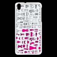 Coque HTC Desire 816 Fond fashion rose 3