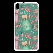 Coque HTC Desire 816 Fond fashion rose et vert