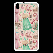 Coque HTC Desire 816 Fond fashion rose et vert 2