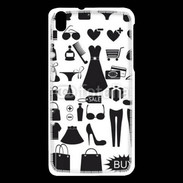 Coque HTC Desire 816 Fond fashion noir et blanc 2