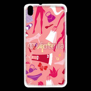 Coque HTC Desire 816 Fond fashion rose 5