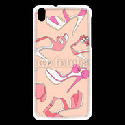Coque HTC Desire 816 Fond rose chaussures 