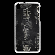 Coque HTC Desire 816 Menu de cocktail en noir et blanc