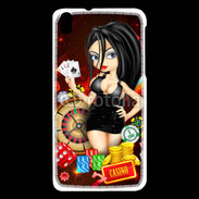 Coque HTC Desire 816 Lady au casino