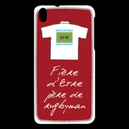 Coque HTC Desire 816 Père de rugbyman Bonus offensif-défensif Rouge