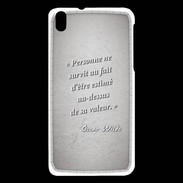 Coque HTC Desire 816 Survie valeur Gris Citation Oscar Wilde