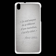 Coque HTC Desire 816 Tentation Gris Citation Oscar Wilde