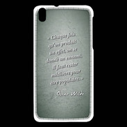 Coque HTC Desire 816 Chaque fois Vert Citation Oscar Wilde