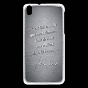 Coque HTC Desire 816 Incertitude amour Noir Citation Oscar Wilde
