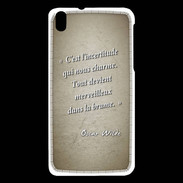 Coque HTC Desire 816 Incertitude amour Sepia Citation Oscar Wilde