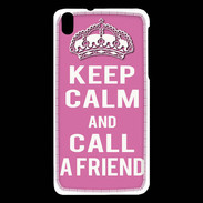 Coque HTC Desire 816 Keep Calm Call Rose