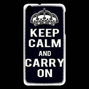 Coque HTC Desire 816 Keep Calm Carry on Noir