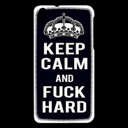 Coque HTC Desire 816 Keep Calm Fuck hard Noir