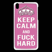 Coque HTC Desire 816 Keep Calm Fuck hard Rose