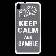 Coque HTC Desire 816 Keep Calm Gamble Gris