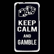 Coque HTC Desire 816 Keep Calm Gamble Noir