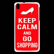Coque HTC Desire 816 Keep Calm Go Shopping Rouge
