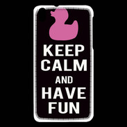 Coque HTC Desire 816 Keep Calm Have fun Noir