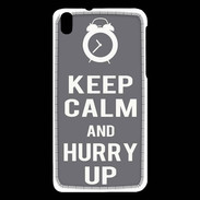 Coque HTC Desire 816 Keep Calm Hurry up Gris