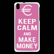 Coque HTC Desire 816 Keep Calm Make money Rose