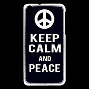 Coque HTC Desire 816 Keep Calm Peace Noir